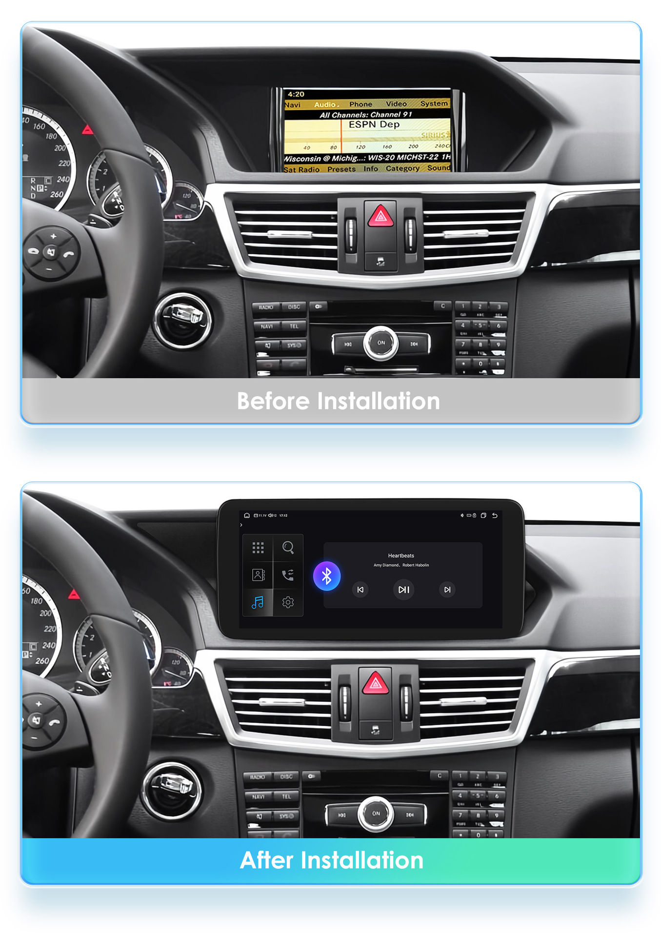 Suitable for 09-12 Mercedes-Benz E-Class W212 E200 E230 E260 E300 S212 car navigation GPS