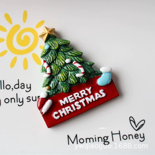 (Cross-border trading), Christmas fridge magnet with accessories, creative accessory, phone case handmade, Birthday gift, DIY
