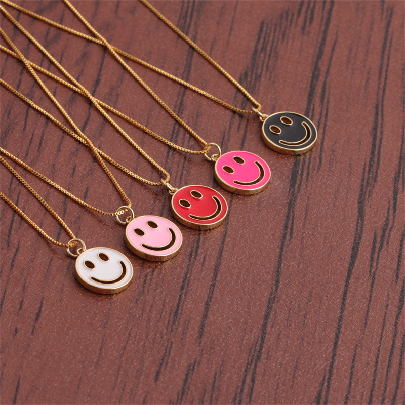 Nihaojewelry Simple Smiley Face Necklace Wholesale Jewelry display picture 2