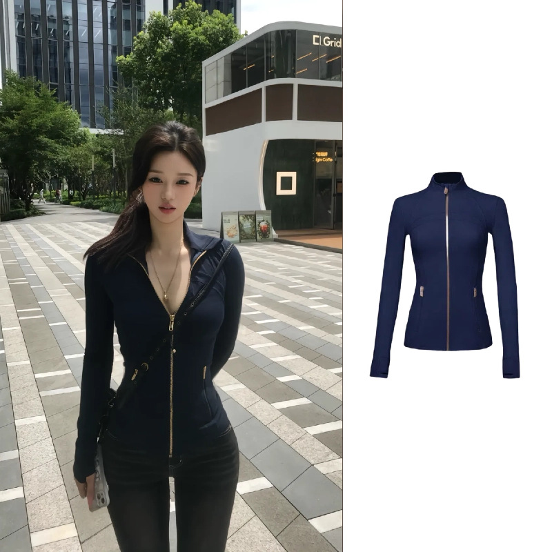 藏青金拉链【大牌同款版型+面料】 / S