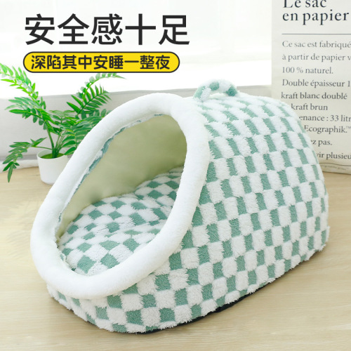 Dog kennel for all seasons, semi-enclosed dog kennel, pet cat kennel, thickened and warm pet sleeping den for sleeping, available for wholesale