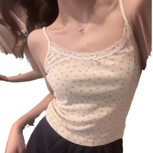 Women's Summer 2025 U-neck Floral Short-sleeve Short-sleeved Top with Slim Design, Versatile and Slimming T-shirt