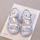 Girls Sandals Summer 2025 New Little Girls Bow Princess Shoes Children's Shoes Roman Sandals Beach Shoes