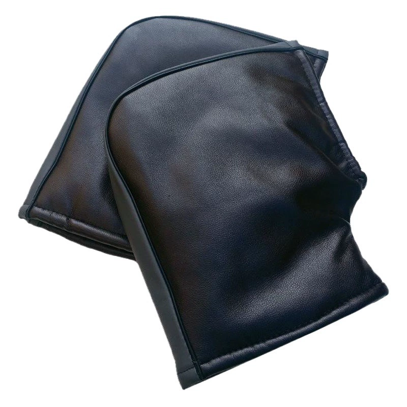 Зимний теплый кожаный чехол для ручки электромобиля, перчатки для езды на мотоцикле, утолщенный водонепроницаемый холодостойкий чехол из искусственной кожи