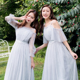 Длинное платье подружки невесты, элегантное вечернее платье