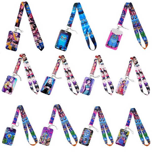 Hot-Selling Girl Group Cartoon Phone Lanyard Card Holder Student Bus Card Exhibition Badge Personalized Trendy Hard Shell Protective Case