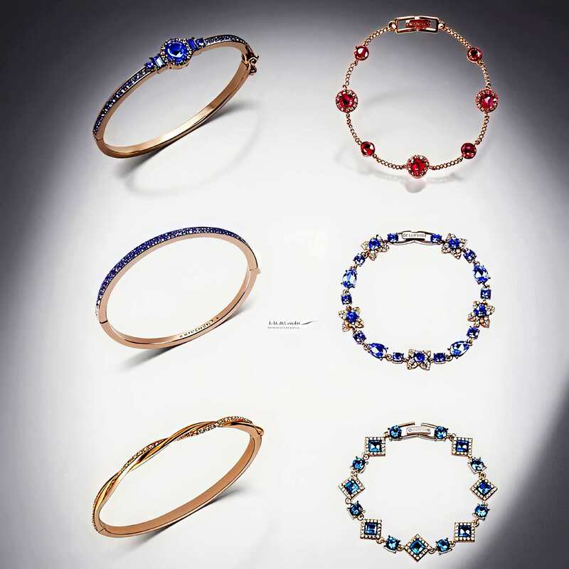 Gvc Ji Family Series Bracelet with Starry Sky and Four-Leaf Clover Design, Mobius Single Row Diamond Bracelet with a Sense of Design and Elegance