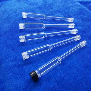 Quartz tube sample tube diameter reducing double-head threaded tube laboratory research institute heating tube with lid vessel