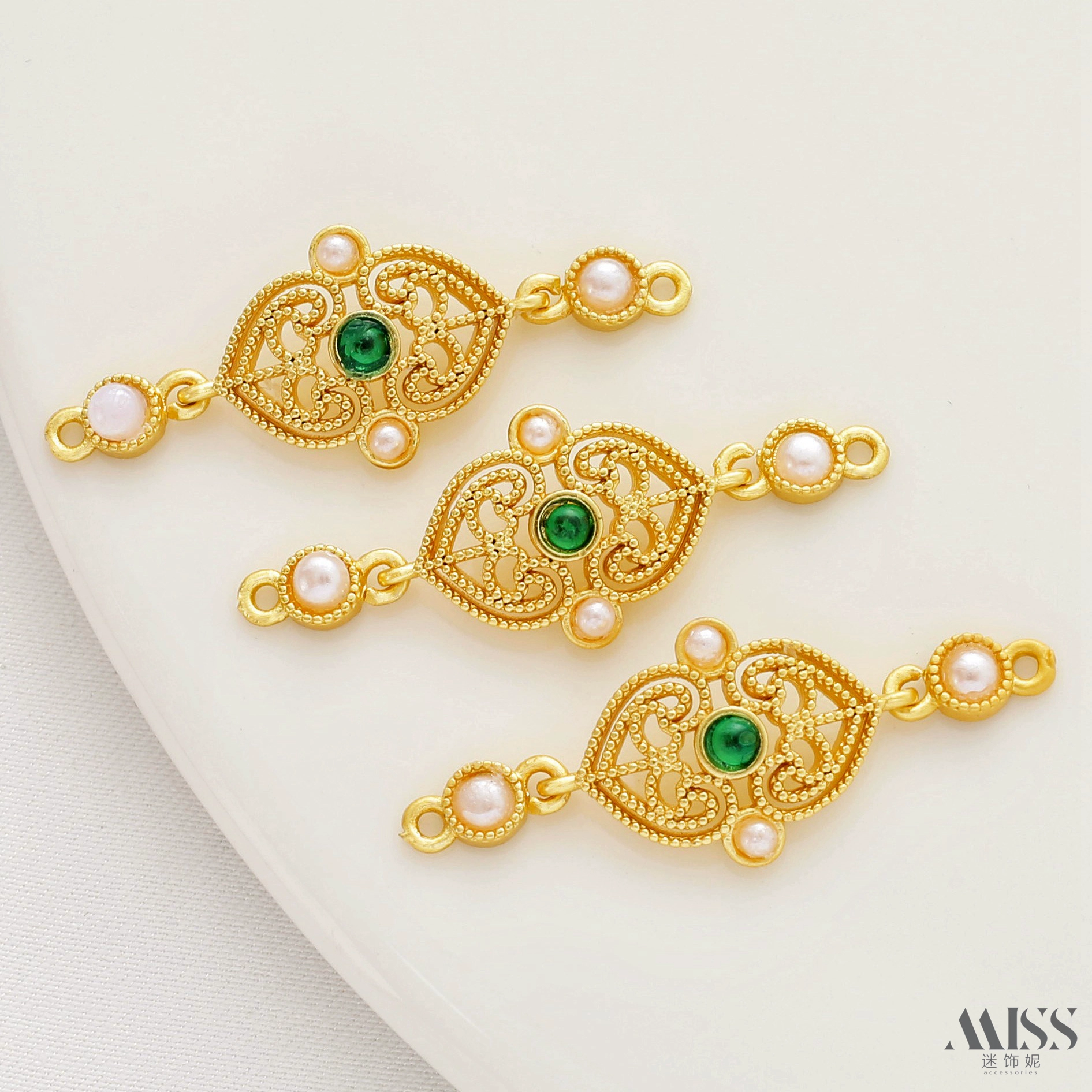 Тупой золотой 18-каратный пакет с золотым цветом, инкрустированный бисером тыква двойной подвесный подвеска diy браслет ручной работы ювелирные аксессуары