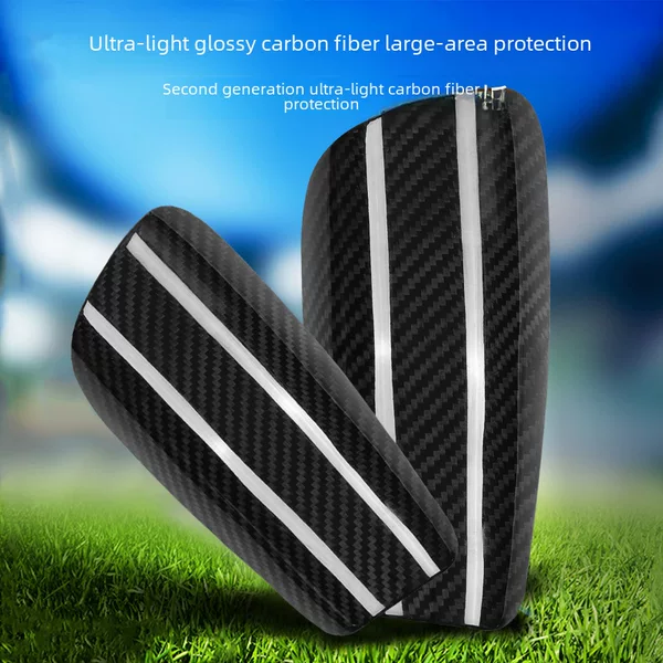 Football Carbon Fiber Shin Guards Plug-In Lightweight Professional Competition Player Version Adult and Kidsren's Foot Guards and Calf Guards