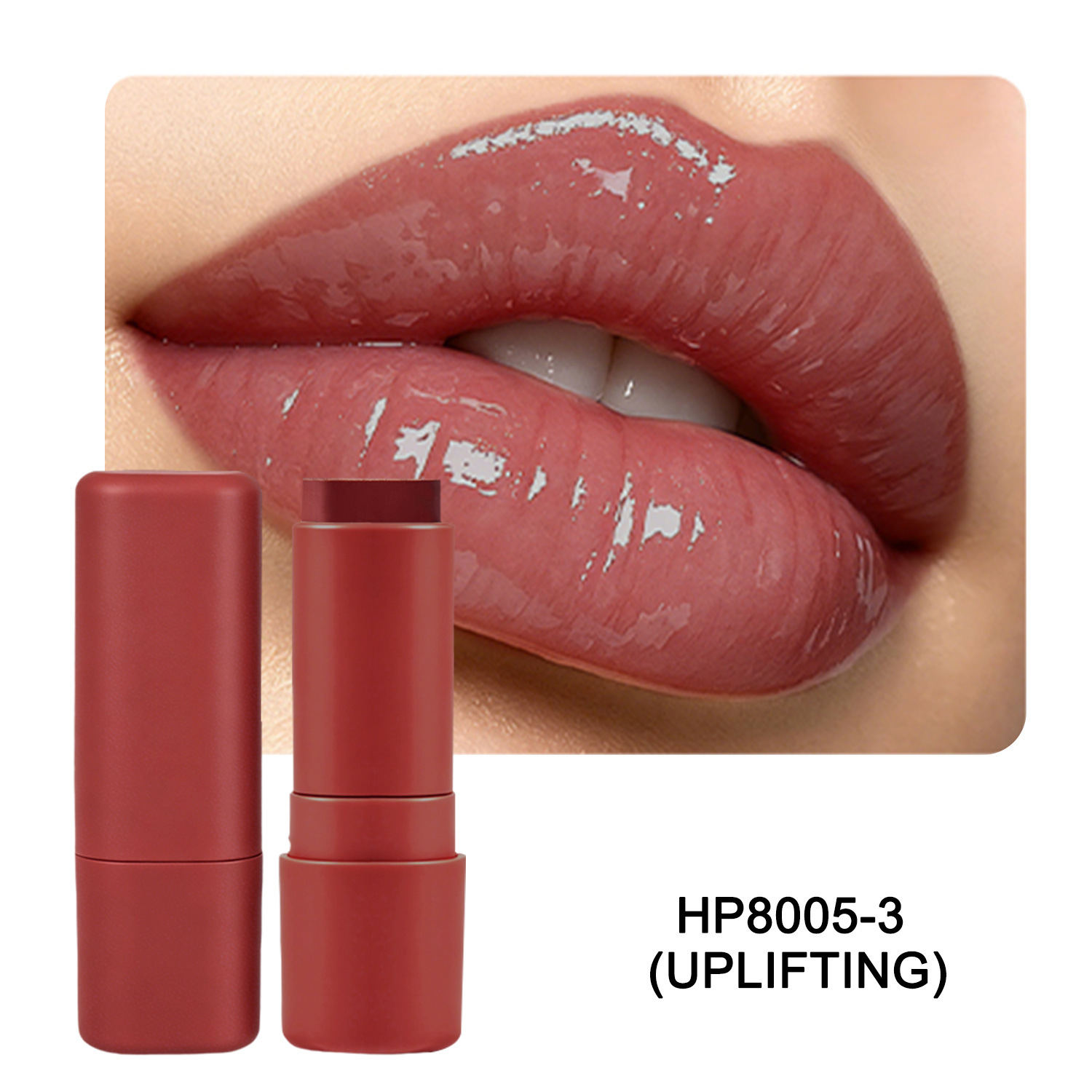 Limpón labial de venta caliente transfronteriza cuadrado humectante humectante maquillaje europeo y belleza fábrica de lápiz labial humectante cosméticos al por mayor