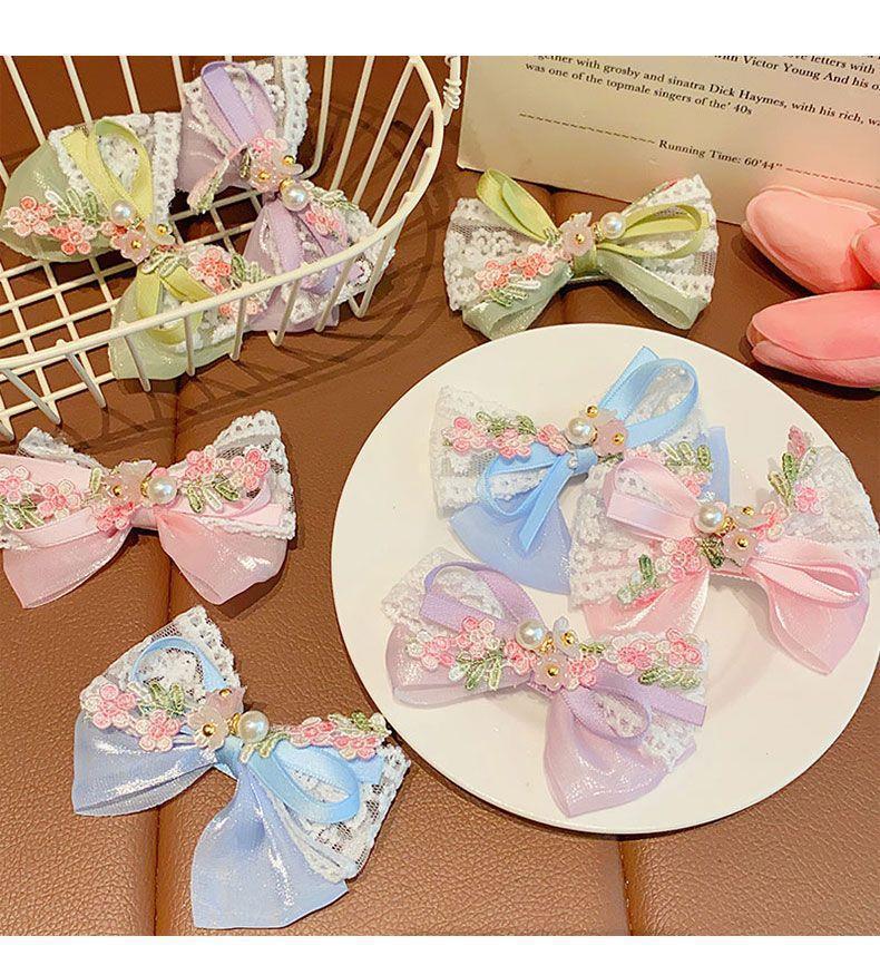 Knot, Flower, Butterfly, Bow Knot Pattern Cute Sweet Kid'S Women's Knot Flower Butterfly Pearl Hair Clip