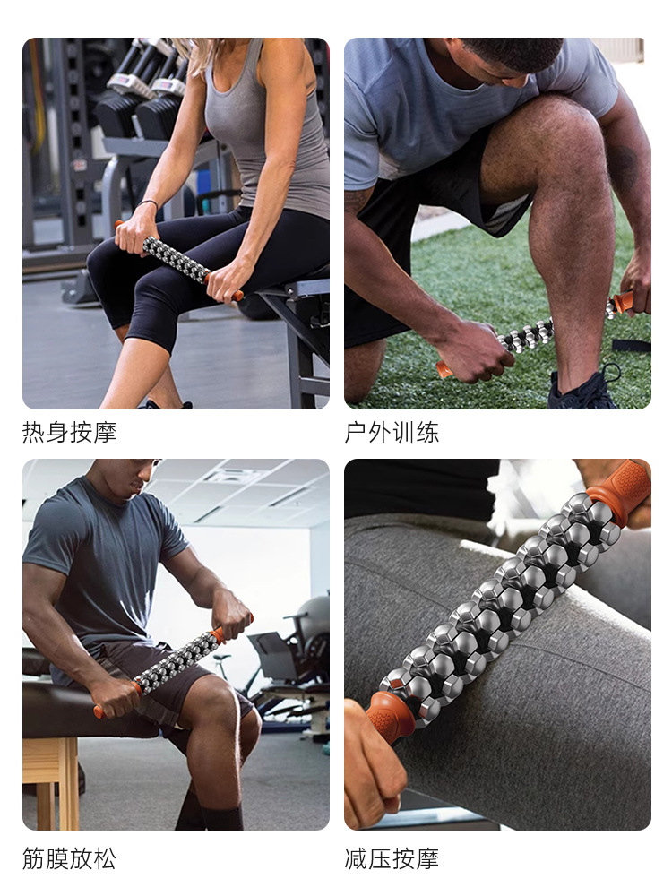 Rodillos personalizados transfronterizos masaje músculo-fascia relajación artefacto de ejercicios de fitness yoga auxiliar rodillos dientes lobo