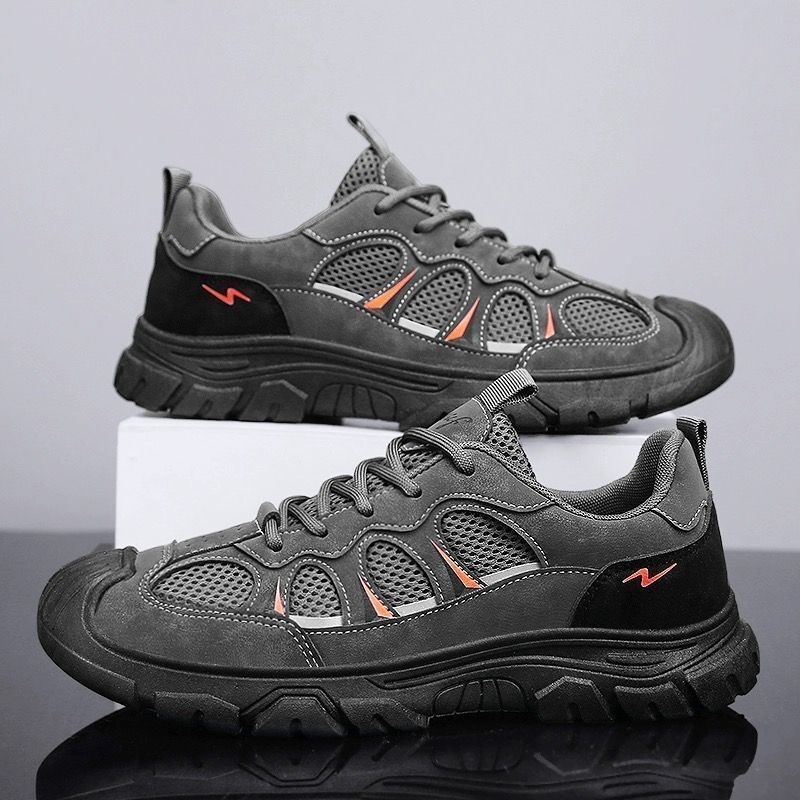Clearance Sale Sports Safety Men's Shoes 2025 Spring Soft Sole Breathable Mesh Construction Site Comfortable Non-Slip Wear-Resistant Work Trendy Shoes
