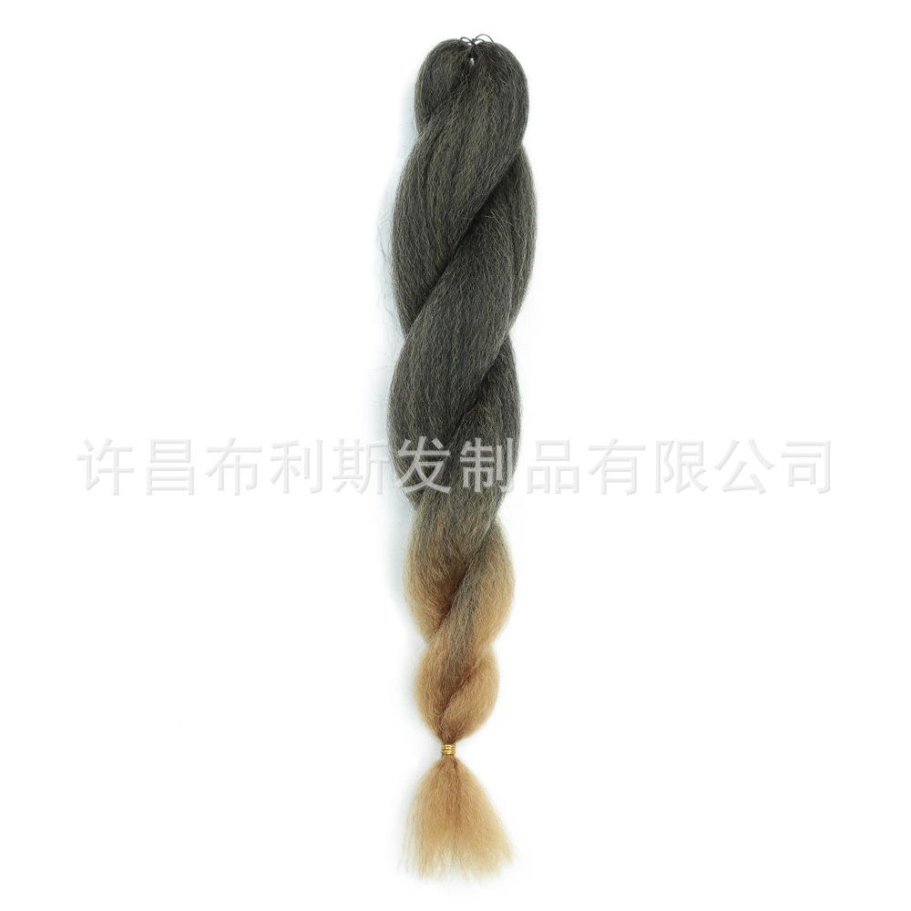 26inch Braided African Dreadlock Wig for Women, Colorful Braided Hair, Low-Temperature Synthetic Dreadlock Wig, Large Braids