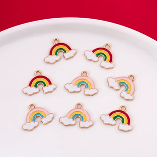 【和徽】diy滴油彩虹合金吊坠服装项链手链耳环钥匙扣饰品配件