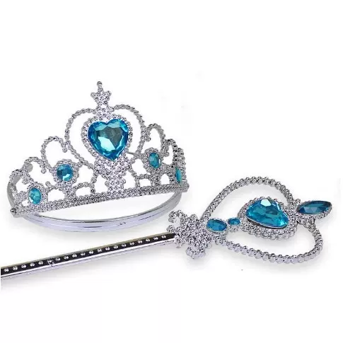 新款冰雪饰品皇冠魔法棒假发手套 雪花披风 冰雪衣服配套饰品