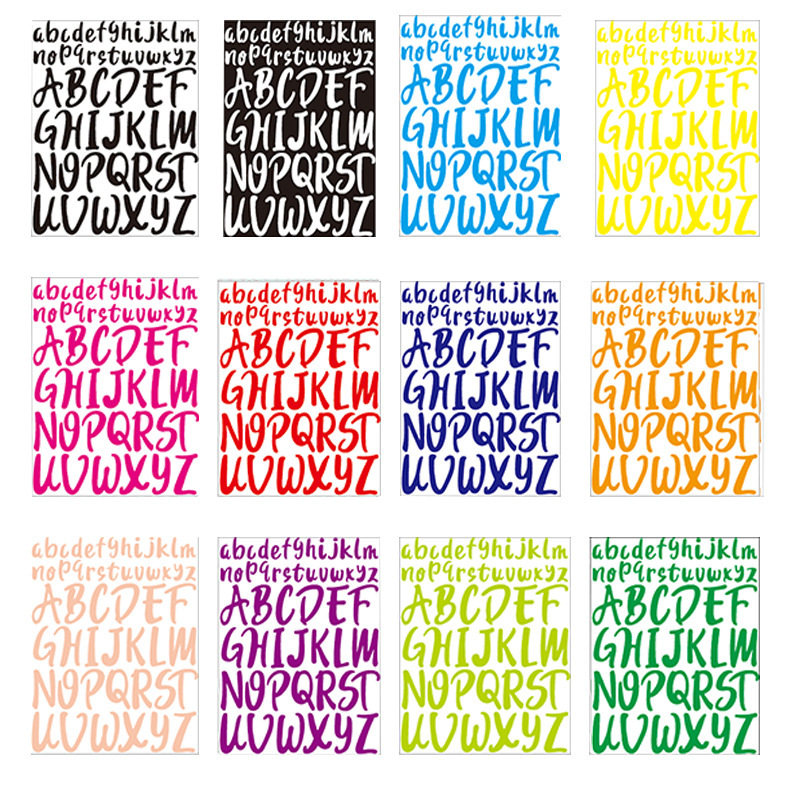 Spot Wholesale Colorful Rainbow House Number Address Number Vinyl Pvc Alphanumeric Self-Adhesive Label Sticker