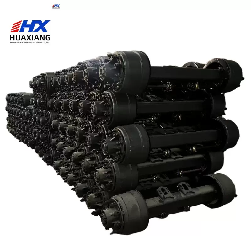 源头厂家供应半挂车车桥 拖车车轴16吨车桥内置鼓刹后桥配件车轴