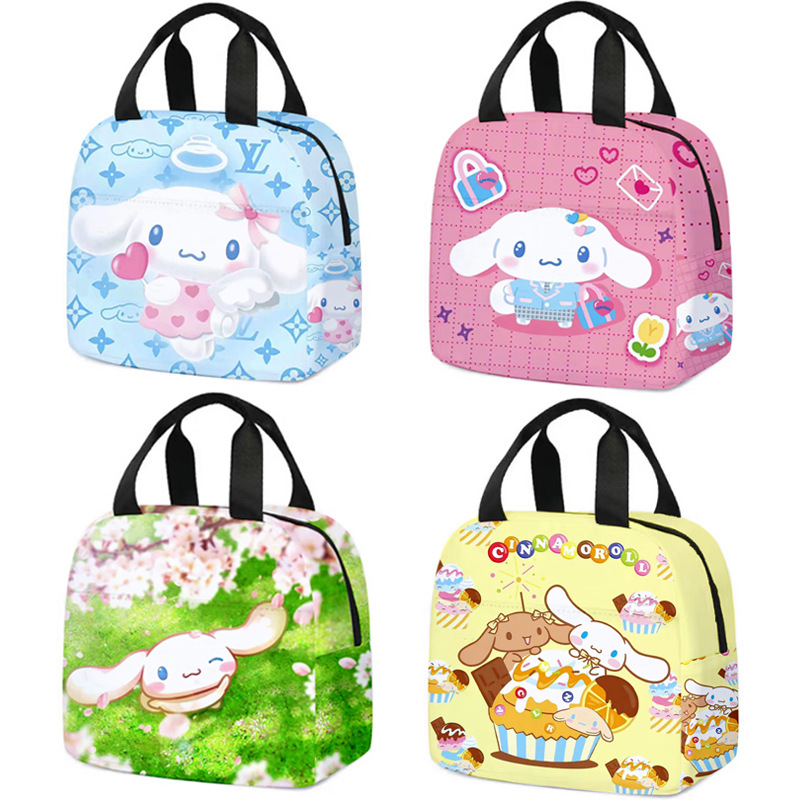 Cross-border hot selling jade cinnamon dog Cinnamoroll big ear dog picnic bag children's lunch bag portable insulated meal bag