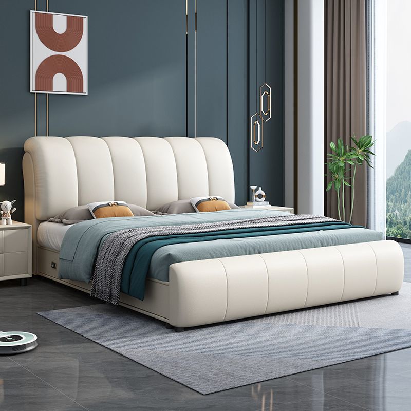 现代简约主卧双人床家用1.5床双人1.8x2米意式轻奢高档网红卧室床