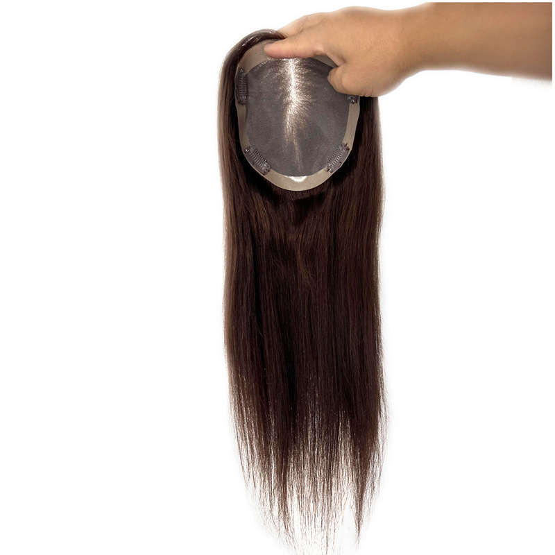3 # Hairpiece for Women to Cover Gray Hair and Increase Hair Volume, Top Hair Replacement 5X 5inch Needle-In Hair Piece, European and American Style 3 # Hairpiece for Women to Cover Gray Hair and Increase Hair Volume, Top Hair Replacement 5X 5inch Needle-In Hair Piece, European and American Style