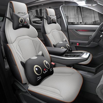 Perforated Leather Special Seat Cover, Modelə uyğun (Original) oturacaq örtükləri - phantom-gray-cartoon-edition-note-the-model-year-rear-half-pack