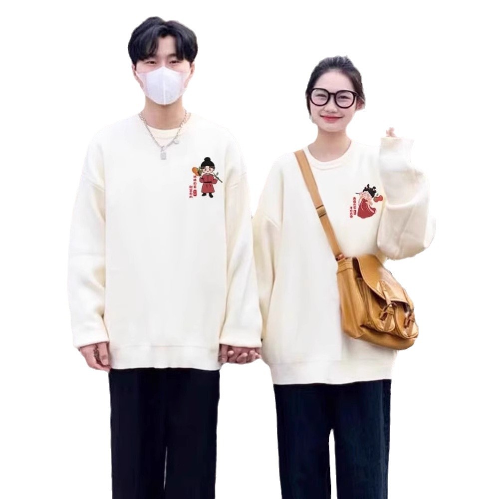 가을과 겨울 하이 엔드 센스 새로운 중국 커플 다른 2024 새로운 인터넷 축하 틈새 트렌디 브랜드 자켓을 착용