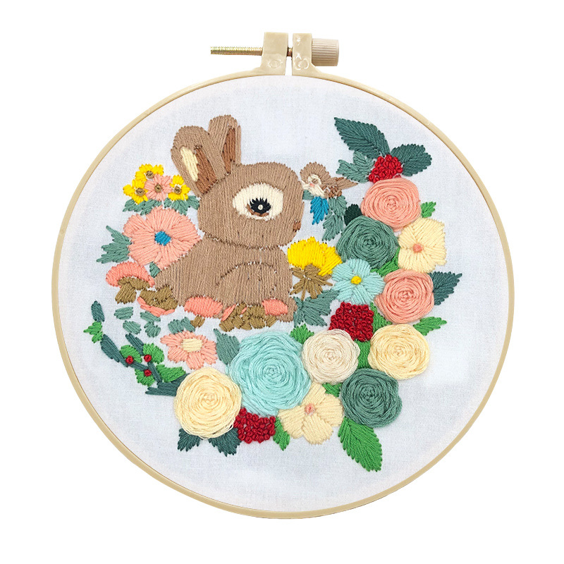 Original-bordado europeo hecho a mano Kit de tela Junior novato bordado creativo bordado DIY material paquete medio