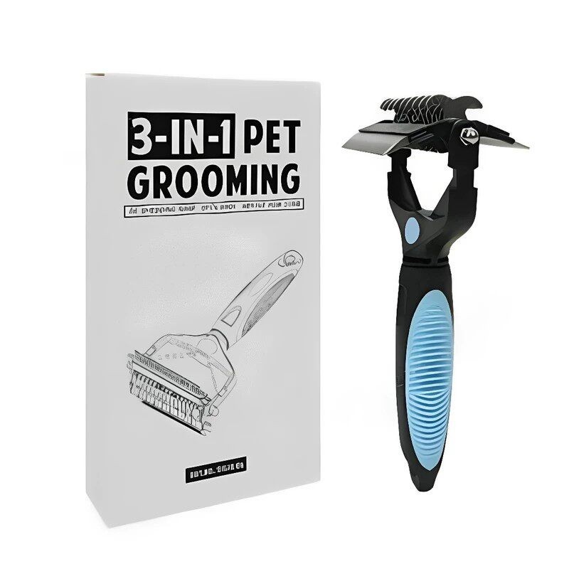 Nuevo peine de mascota 3 en 1 peinado de cabello abierto peinado recto para eliminar el cabello flotante para limpiar el cabello para perros y gatos