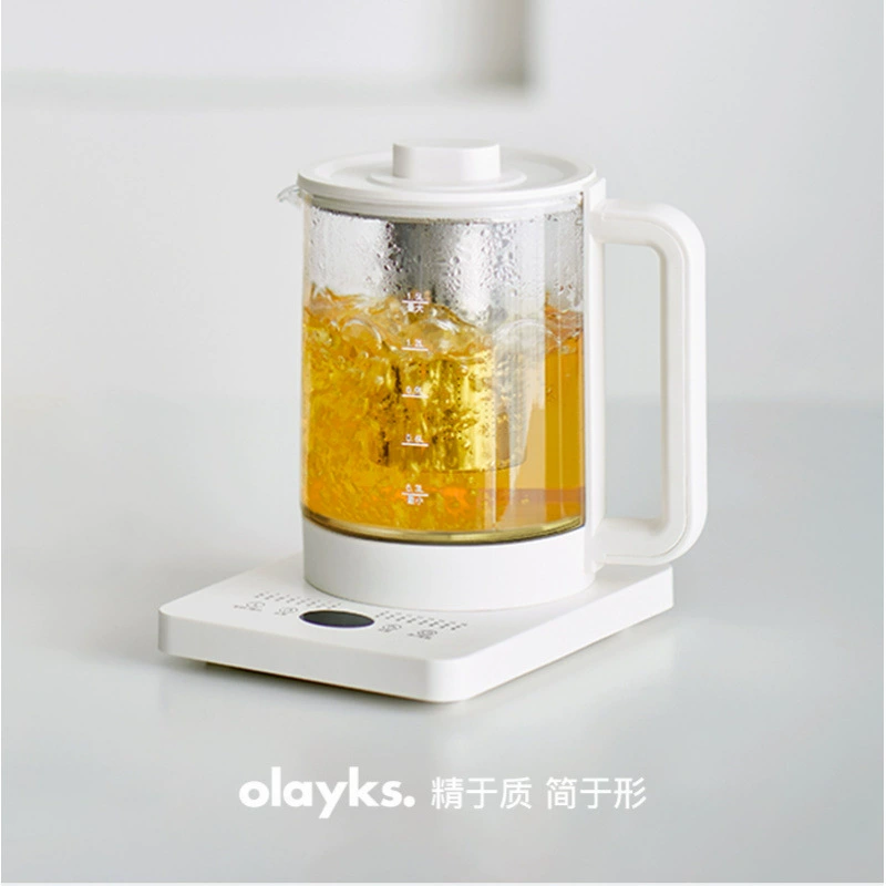 olayks L'Orek Health Bo Furnishing Multifunctional Small Automatic Office Boil Flower Teapot Glass Tea