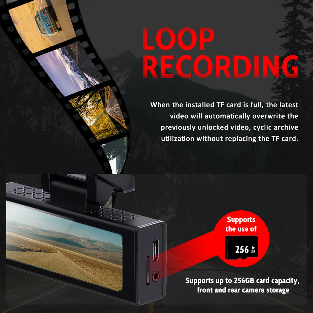 New cross-border dual-camera 4K dashcam with high-definition ADAS loop recording 3.2inch GPS car recorder