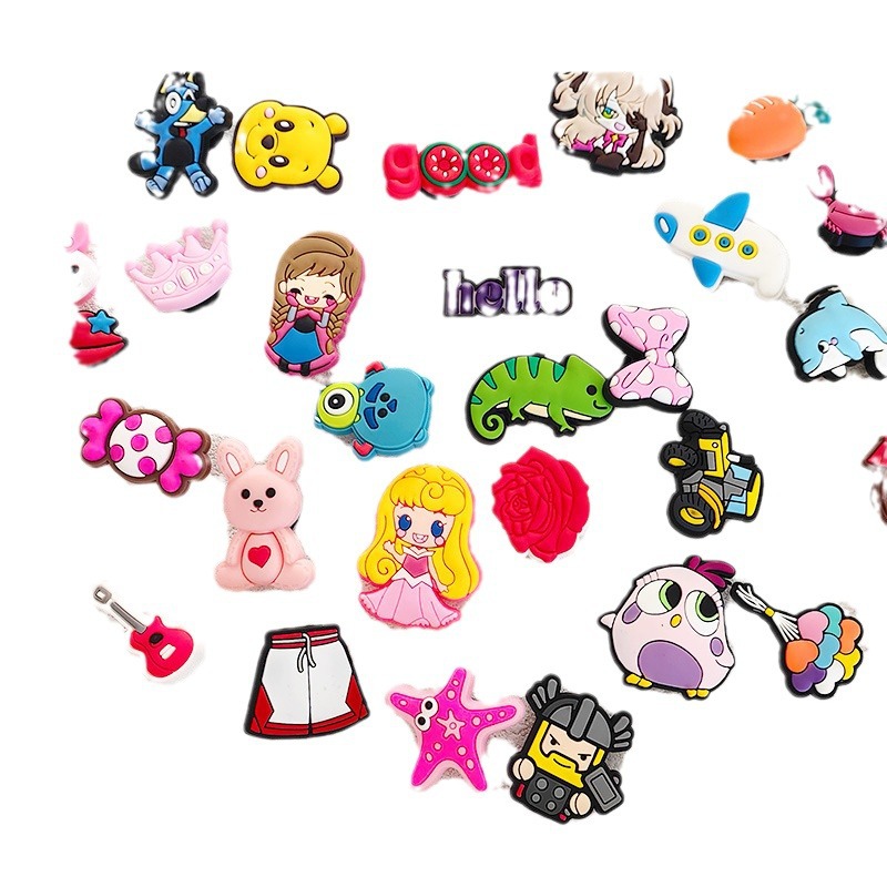 Accesorios de zapatos con agujeros lindos de dibujos animados zapatos zapatos con botones de flores zapatos con agujeros decorativos accesorios de zapatos de bricolaje desmontables