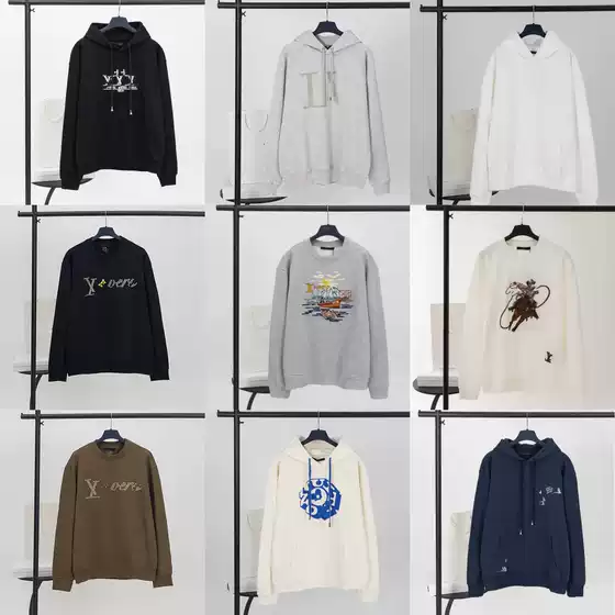 Cross-Border Export High Version Lujia 2025 Autumn and Winter New Letter Beaded Embroidered Hoodie Round Neck Sweatshirt Long Sleeves