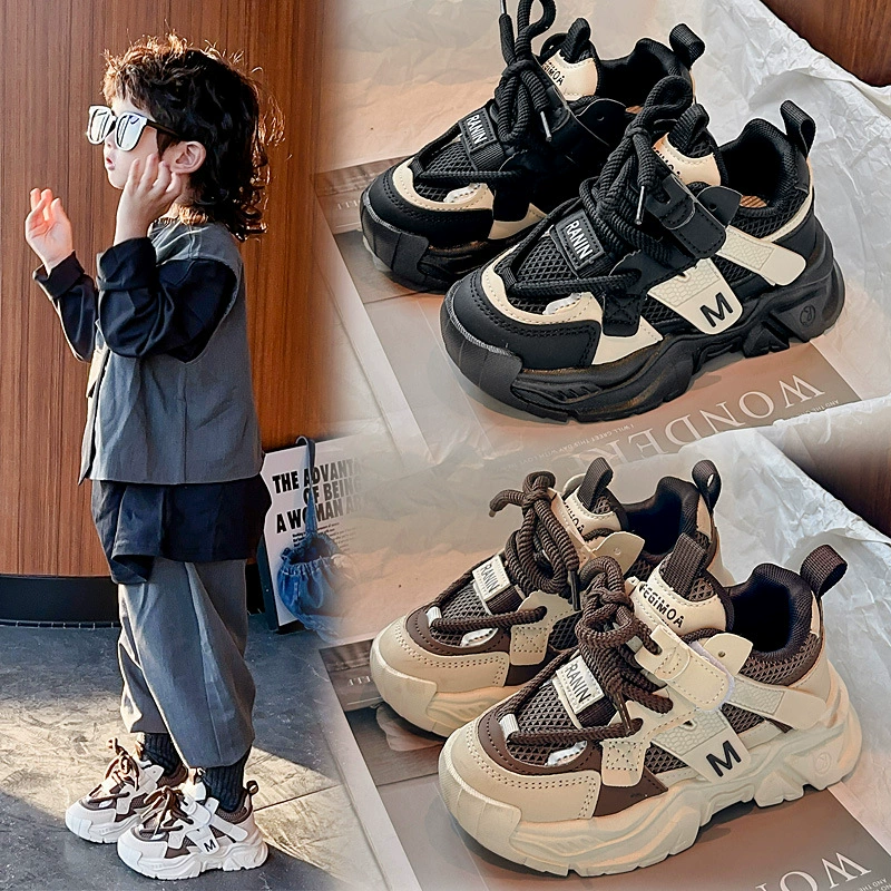 Сетчатые дышащие детские кроссовки весной и осенью 2025 года