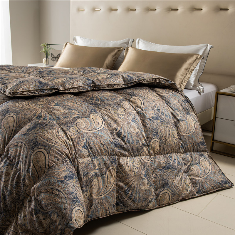 Home Textile 200S All-Cotton down Quilt White Goose down Comforter Pure Cotton Double Soft Silk Warmth Spring Autumn Winter Quilt Core