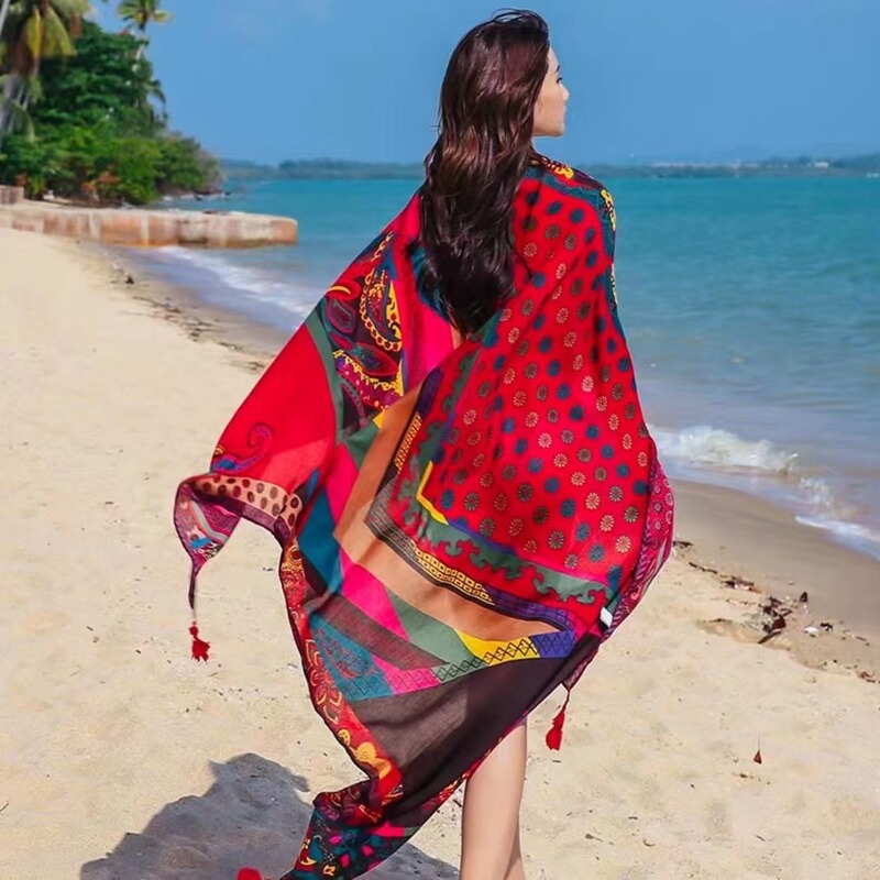 Chaka Salt Lake Great Northwest Tourism Ethnic Style Scarf Scarf Women's New Summer Seaside Beach Shawl Sunscreen Thin Chaka Salt Lake Great Northwest Tourism Ethnic Style Scarf Scarf Women's New Summer Seaside Beach Shawl Sunscreen Thin