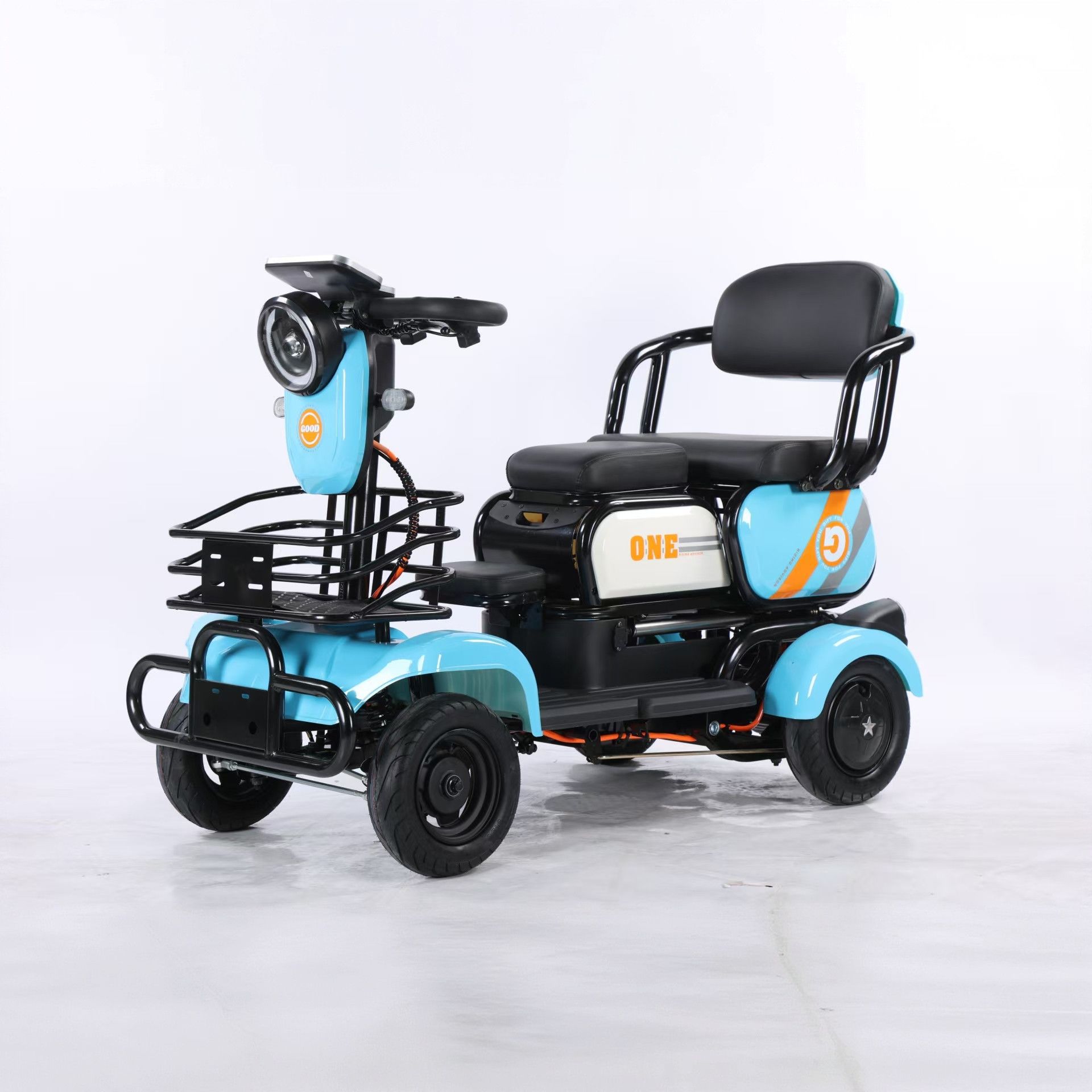 Auto Parts and Accessories — Moren Xiang Electric Four-Wheel Vehicle - new-tranquil-blue-smart-brake-release-to-stop-48v12a-lithium-battery-safe-anti-rollover-range-approx-40-li