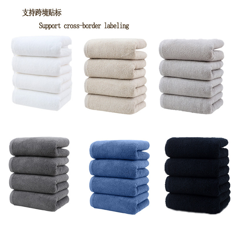 Cotton Towel 4 Pack Amazon AliExpress Cross-border Foreign Trade Wholesale Absorbent Quick-drying Cotton Face Towel Face Towel
