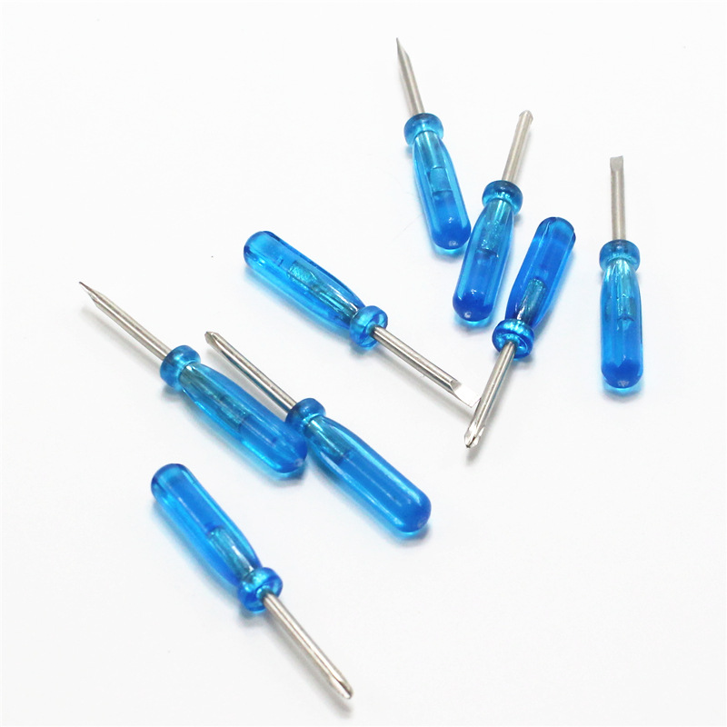 45长2mm十字一字螺丝刀 迷你玩具配送 微型蓝色透明水晶厂家供应