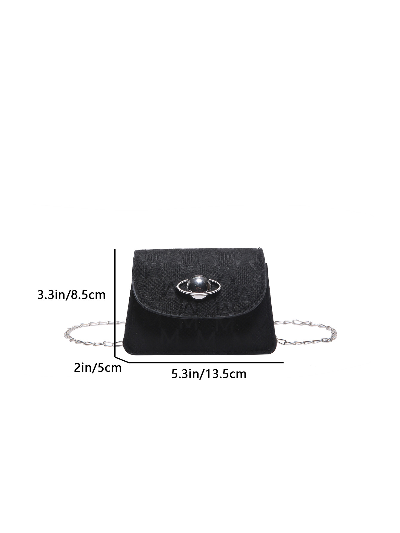 Gestructureerde dames crossbody tas met ketting trendy schoudertas_voghion.com