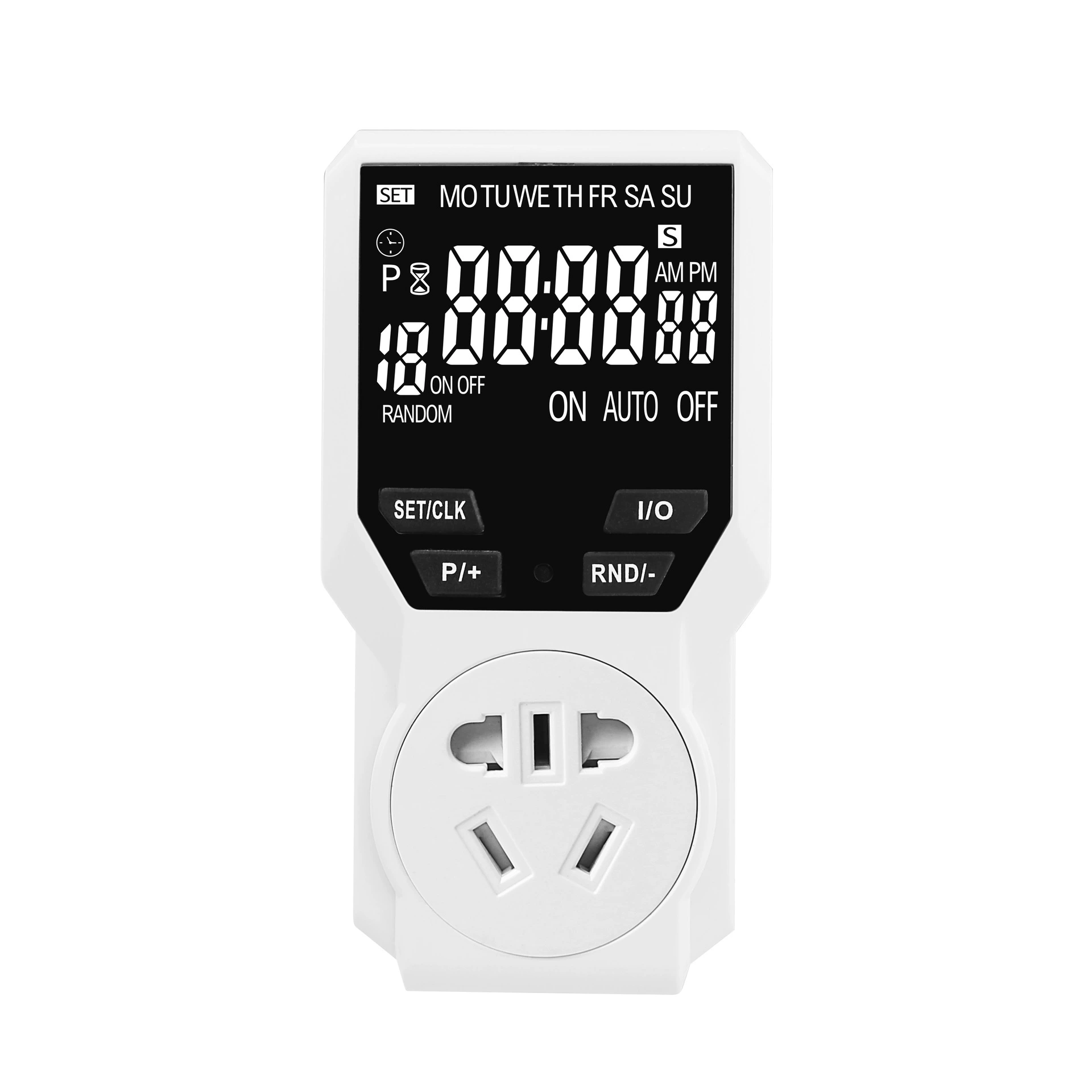 Национальный стандарт 10A большой экран VA экран таймер розетка розетка времени для кухни электронный переключатель времени розетка