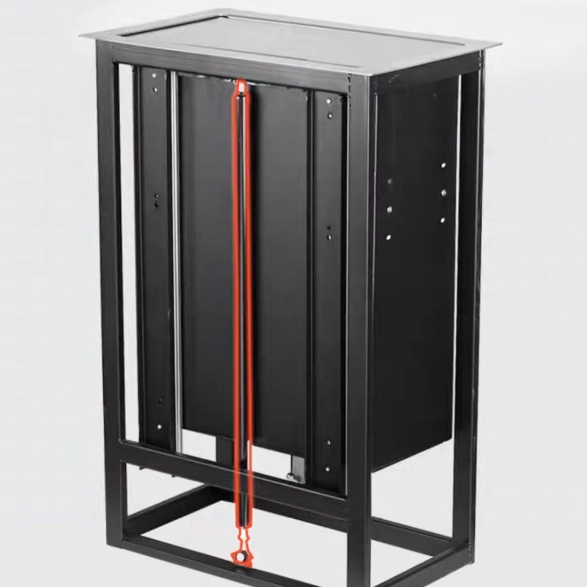 Inteligente gabinete de cocina mesa eléctrica arriba y abajo elevación condimento cesta Acero inoxidable condimento rack ascensor