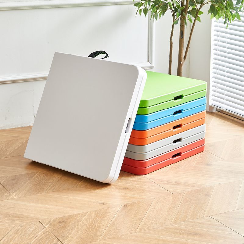 Mesa plegable para hacer un picnic al aire libre de altura, plástico simple para el hogar, mesa de estudio portátil simple, mesa de almacenamiento moderna y silla