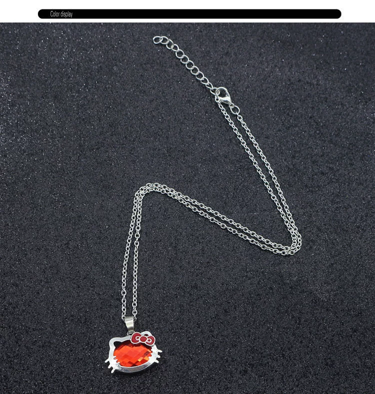Ювелирные изделия из ruby, ожерелье и браслет, цепь, модный мультяшный металлический набор в европейском стиле, набор из 3 предметов