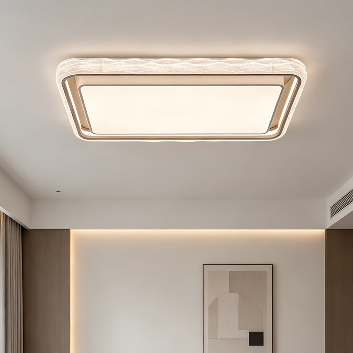Luz de techo de la sala de estar nueva luz moderna lujosa alta sensación de sala de estar dormitorio comedor lámpara de protección de ojos 055L