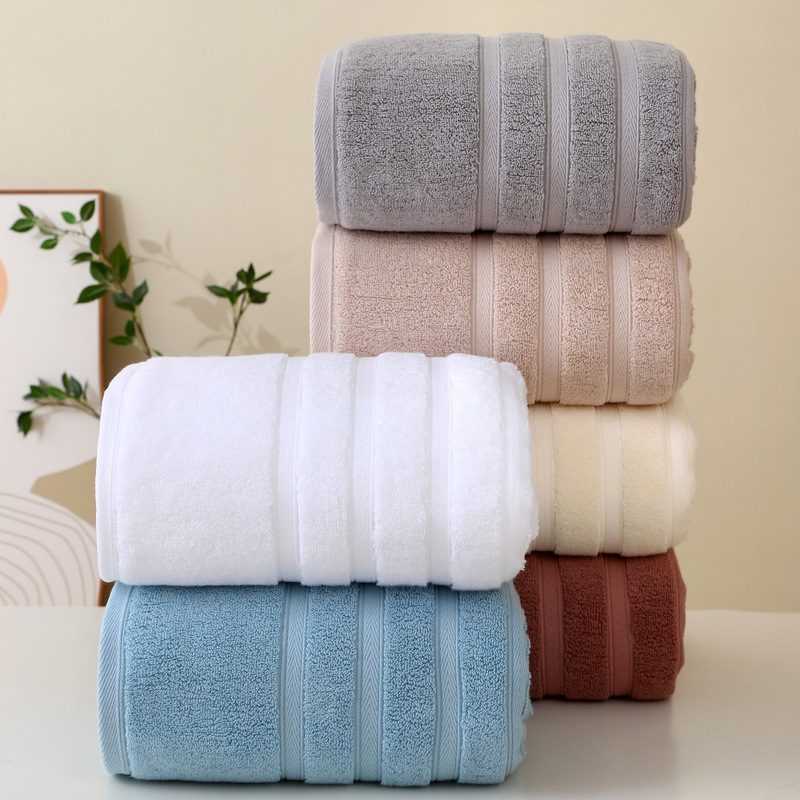 90*180 Pure Cotton Soft Absorbent Jacquard Striped Oversized Bath Towel Cross-Border Pure Cotton Oversized Beach Towel Towel 90*180 Pure Cotton Soft Absorbent Jacquard Striped Oversized Bath Towel Cross-Border Pure Cotton Oversized Beach Towel Towel