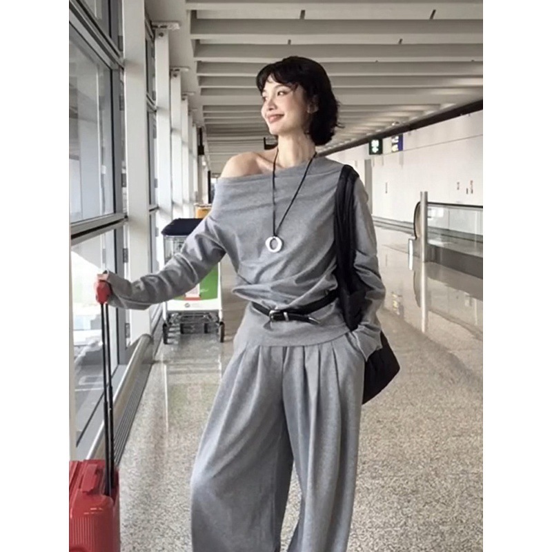 张悦儿同款镂空圆环吊坠项链韩国ins风甜酷高级感皮绳毛衣链颈链|undefined