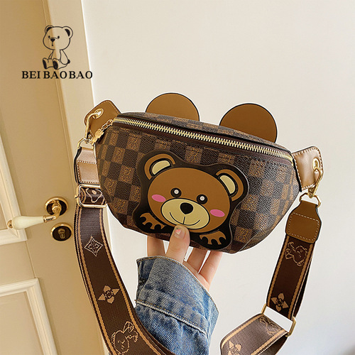 North Bag Source Factory Popular Bear Crossbody Bag Unisex Sports Leisure Chest Bag Lightweight Fashion Waist Bag