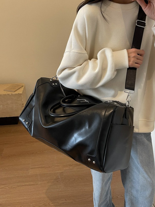 Bolsa de viaje Rivet, equipaje de mano para mujer, bolsa de gran capacidad para hombre, bolsa de entrenamiento deportivo portátil, ligera para viajes